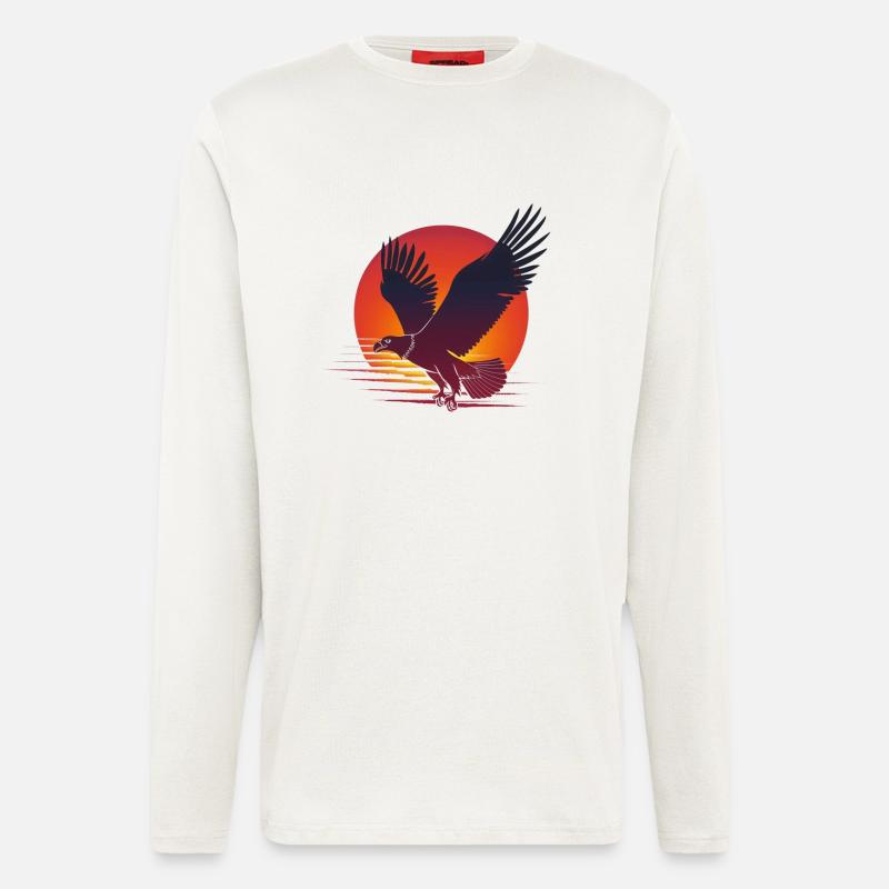 Majestic eagle in sunset - Longsleeve - made by SPREAD  - OFF WHITE