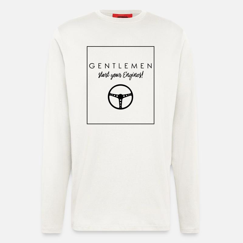 GENTLEMEN -Start your Engines - Langarmshirt - made by SPREAD  - OFF WHITE