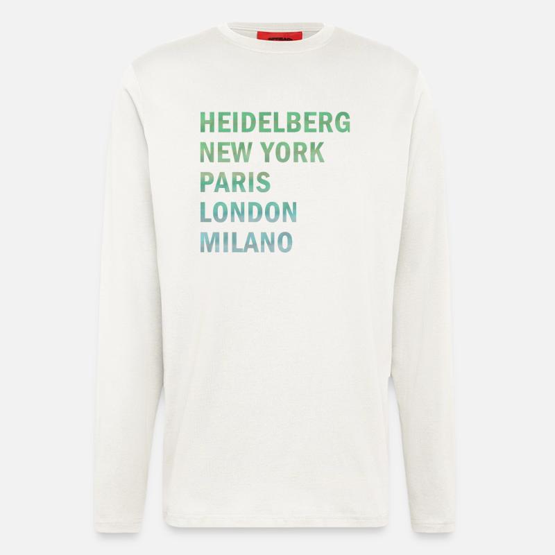 Metropole Heidelberg - Langarmshirt - made by SPREAD  - OFF WHITE