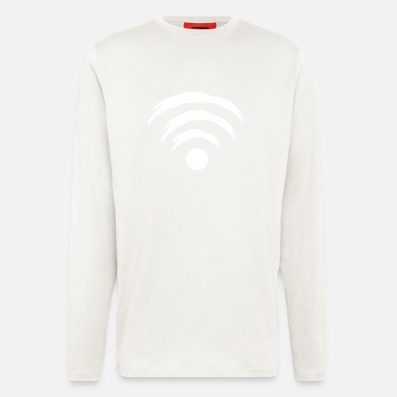 Wifi Symbol weiß - Langarmshirt - made by SPREAD  - OFF WHITE