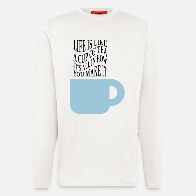 Life like tea - Longsleeve - made by SPREAD - OFF WHITE