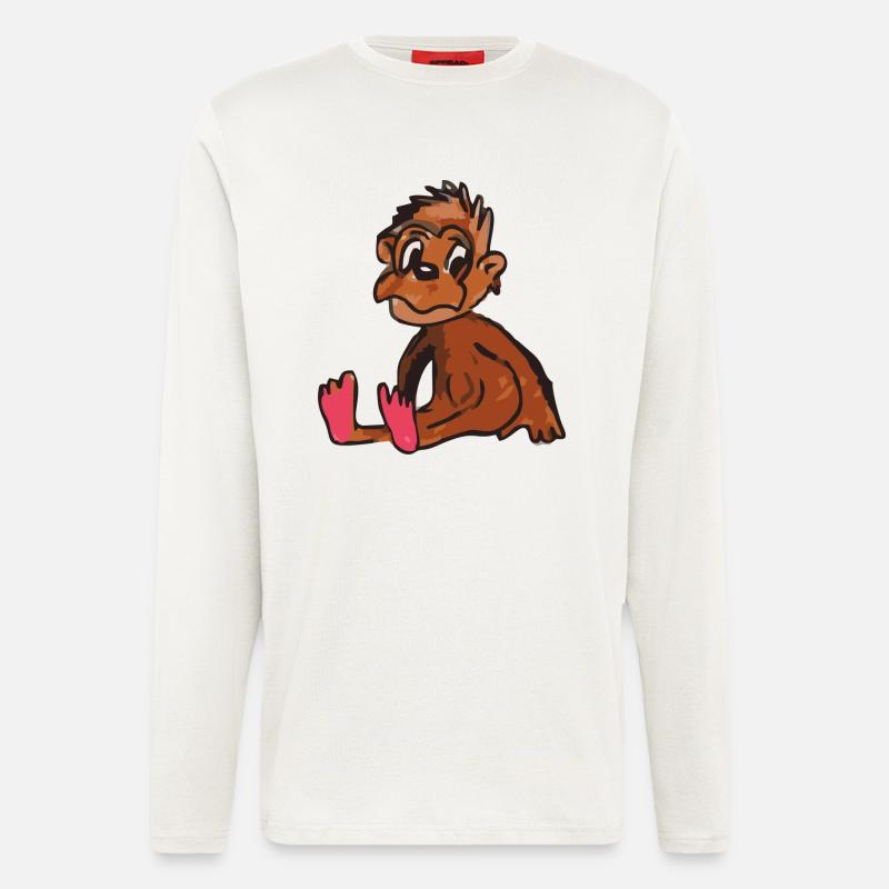 monkey monkey - Longsleeve - made by SPREAD  - OFF WHITE