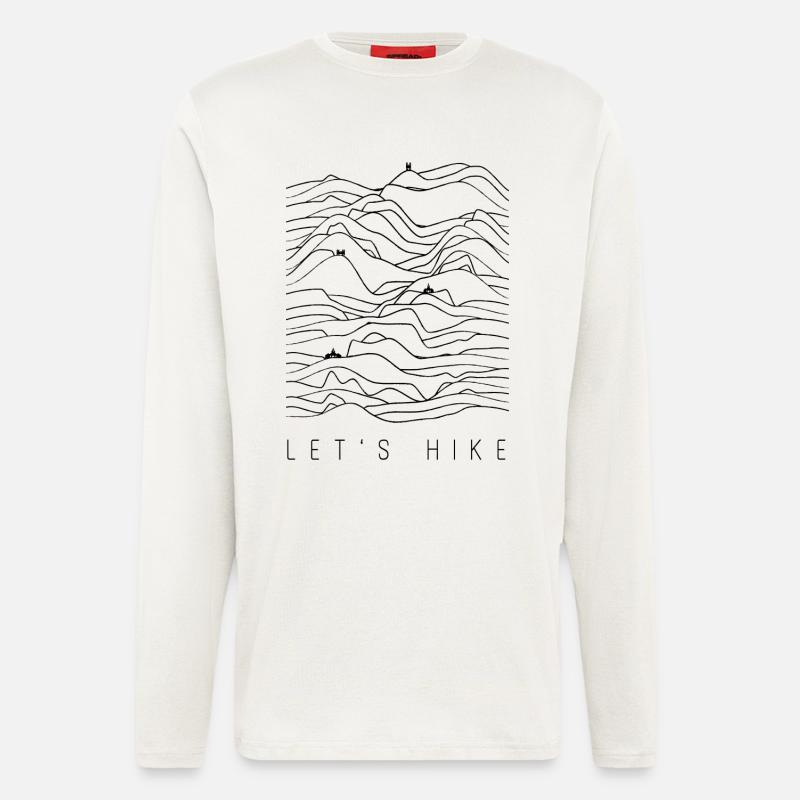 Wanderung - Wanderer - Hiking - Let's hike - Langarmshirt - made by SPREAD  - OFF WHITE