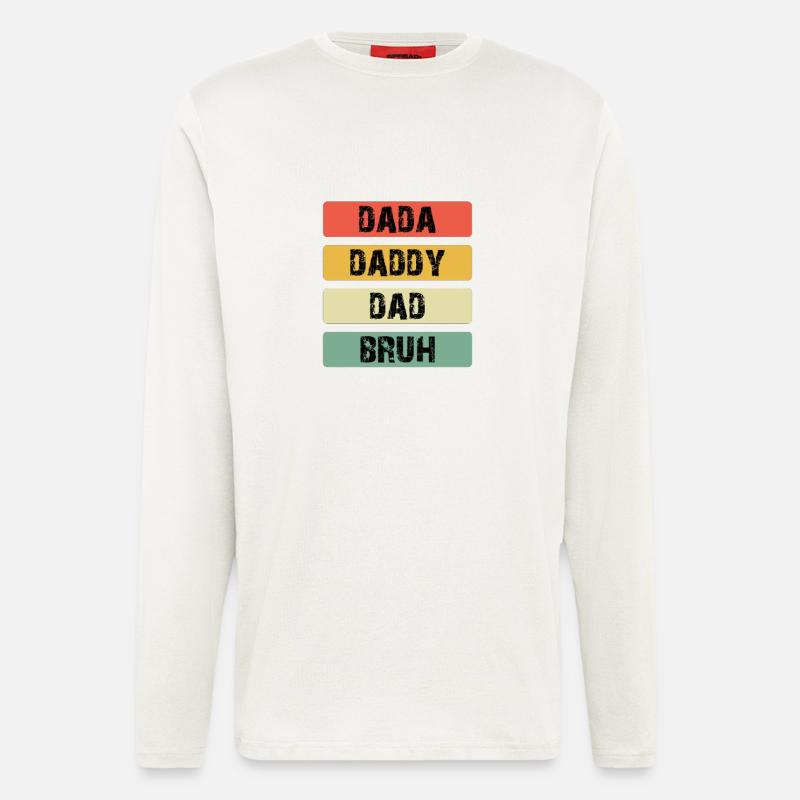 Dada Daddy Dad Bruh Farbbalken - Langarmshirt - made by SPREAD  - OFF WHITE