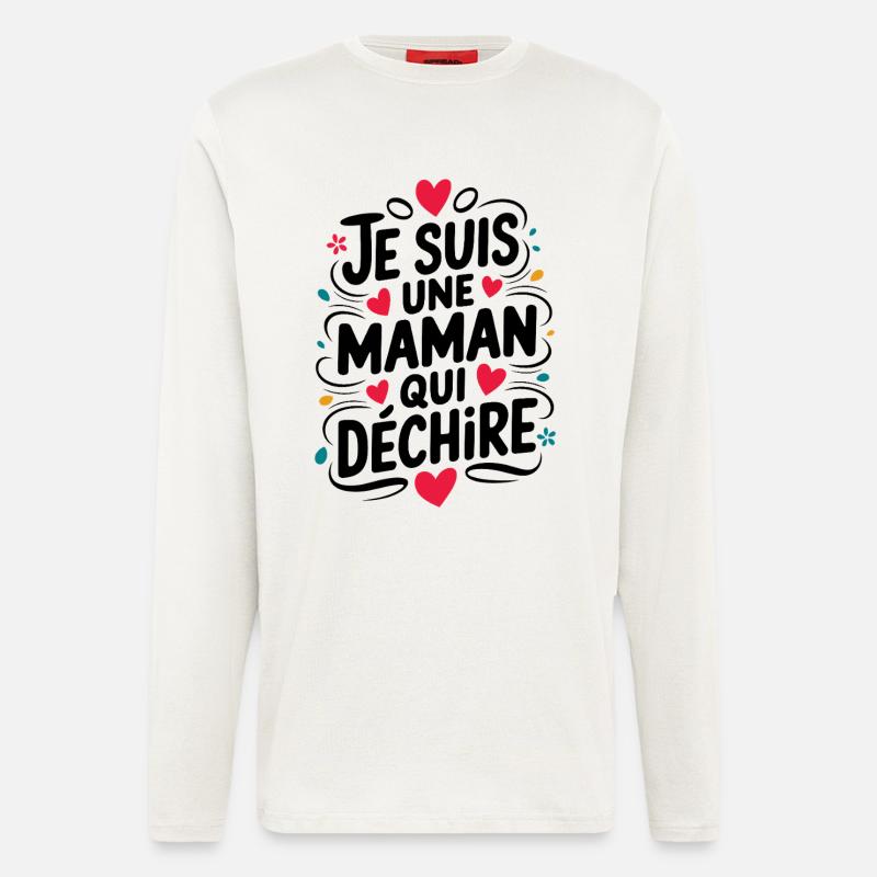 Ich bin eine Killer-Mutter - Langarmshirt - made by SPREAD  - OFF WHITE