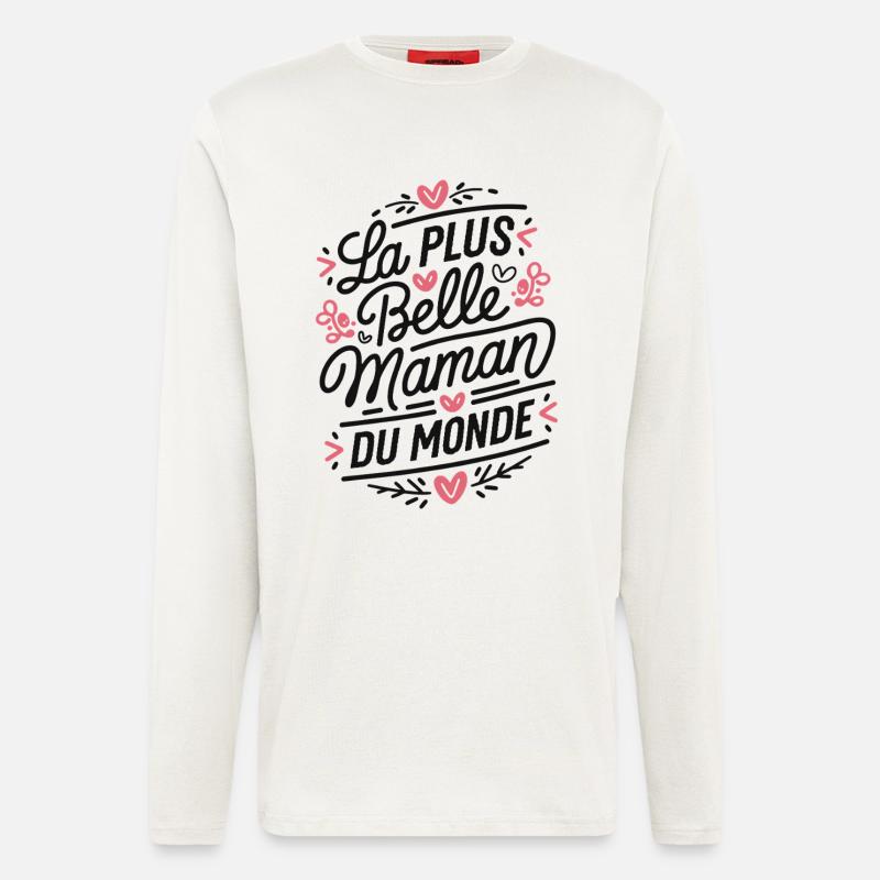 Die schönste Mama der Welt - Langarmshirt - made by SPREAD - OFF WHITE