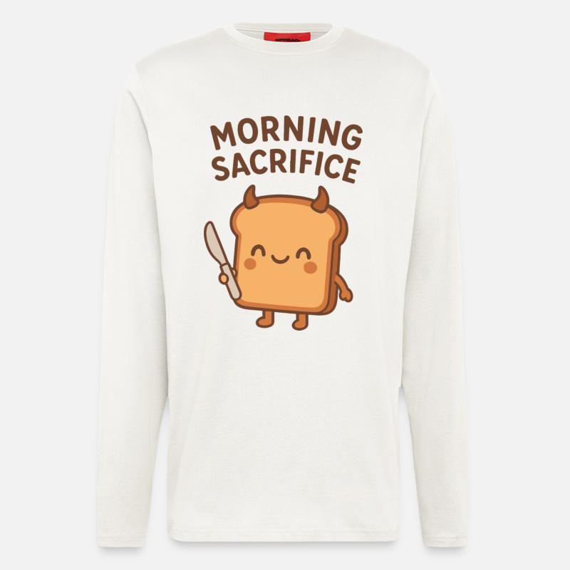 Morgendlicher Opfer-Toast - Langarmshirt - made by SPREAD  - OFF WHITE
