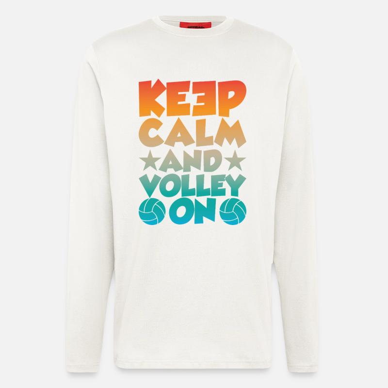 Keep Calm and Volley on - Langarmshirt - made by SPREAD  - OFF WHITE