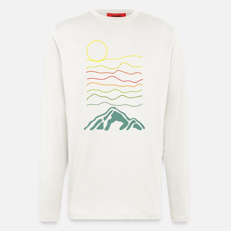 Landscape Illustration - Langarmshirt - made by SPREAD  - OFF WHITE