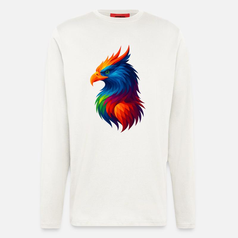 WPAP Stil Polygon Tiere - Greiff - Langarmshirt - made by SPREAD  - OFF WHITE