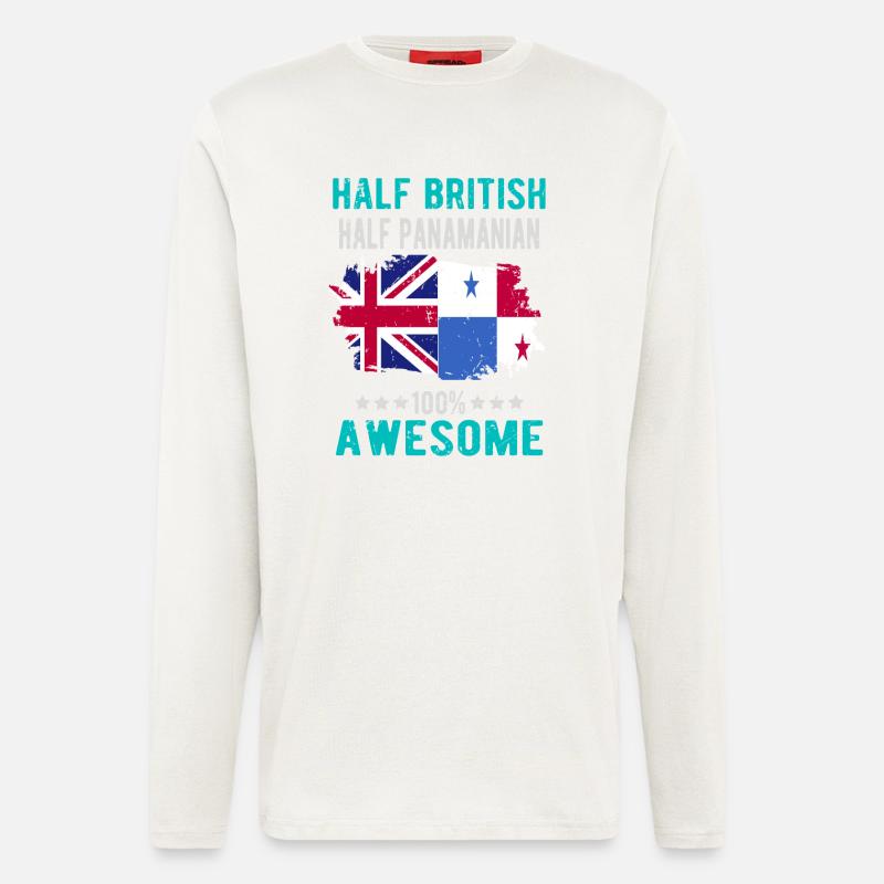 Half British Half Panama - Longsleeve - made by SPREAD  - OFF WHITE