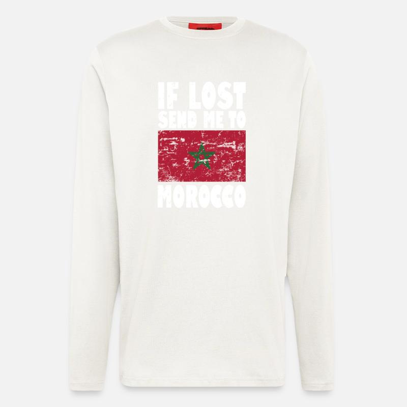 Morocco Flag Saying - Longsleeve - made by SPREAD - OFF WHITE