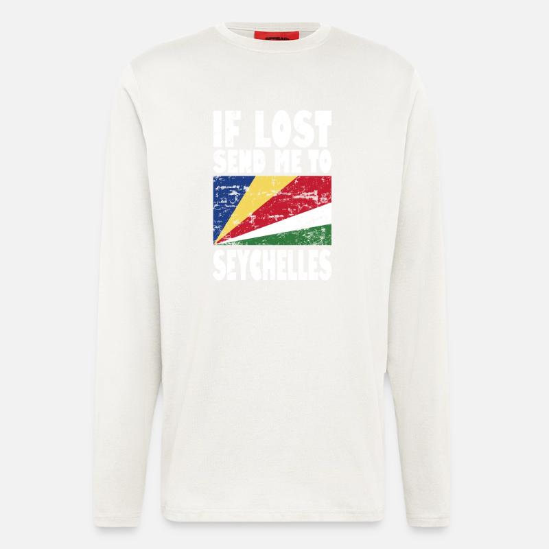 Seychelles Flag Saying - Longsleeve - made by SPREAD  - OFF WHITE