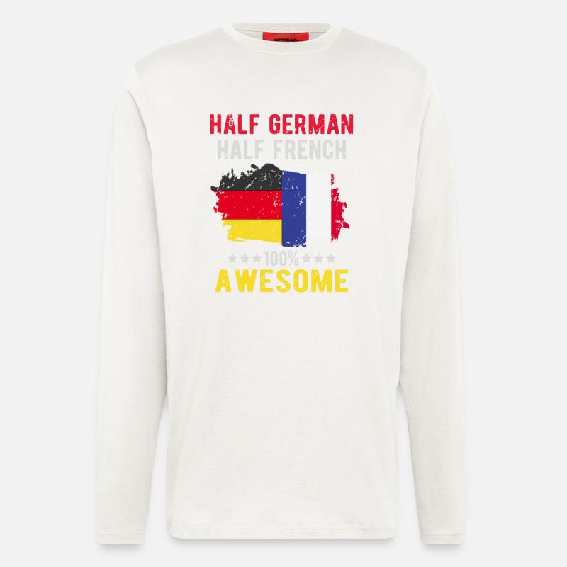 Half German Half German - Longsleeve - made by SPREAD  - OFF WHITE