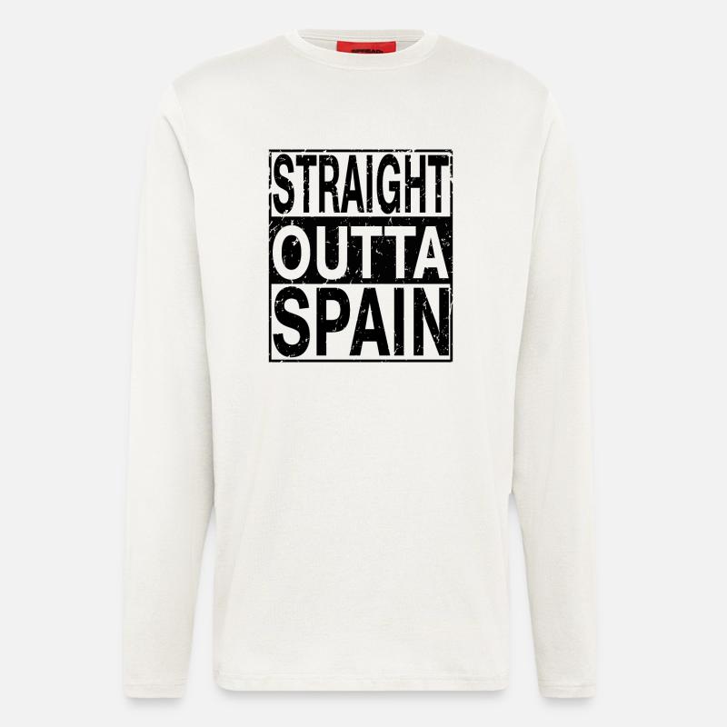 Spanien Straight outta Spanien - Langarmshirt - made by SPREAD  - OFF WHITE