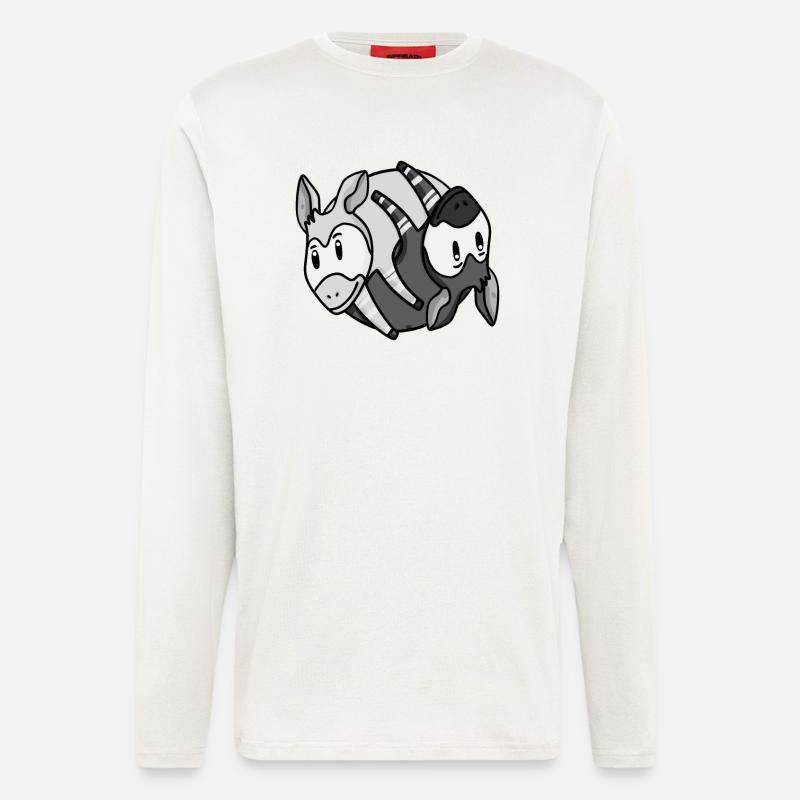 Yin Yang Okapi - Langarmshirt - made by SPREAD  - OFF WHITE