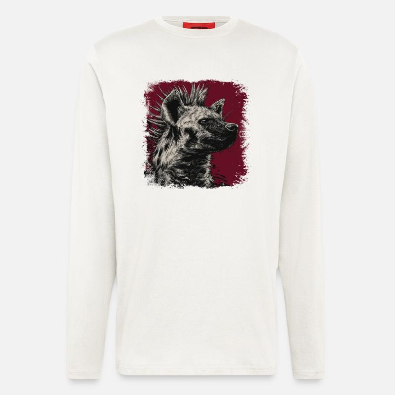 Punkrock Hyäne - Langarmshirt - made by SPREAD  - OFF WHITE