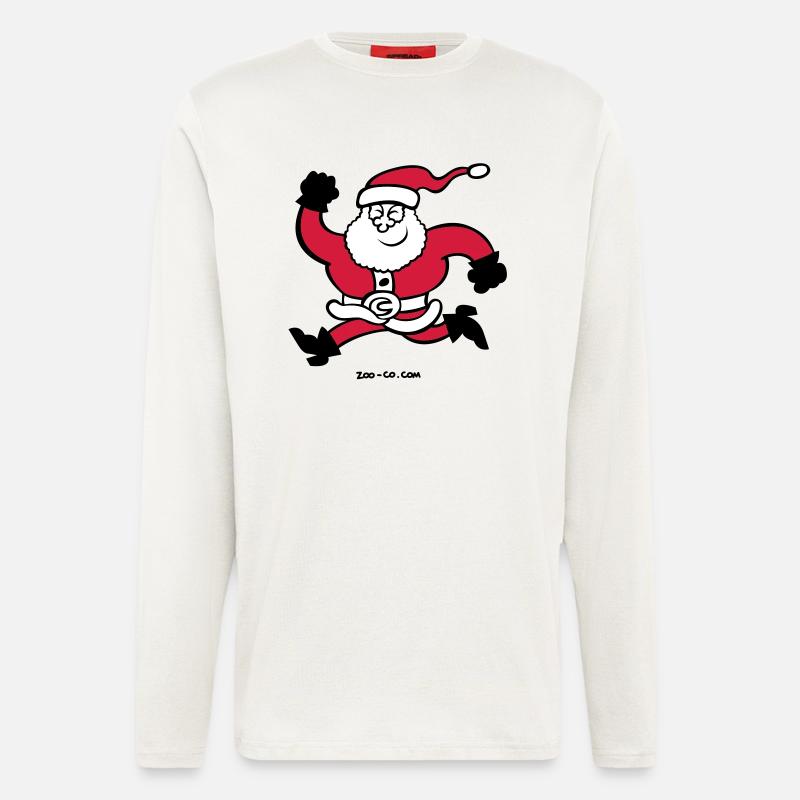 Exécution de Père Noël - Manches longues bio décontracté fabriqué en UE - OFF WHITE