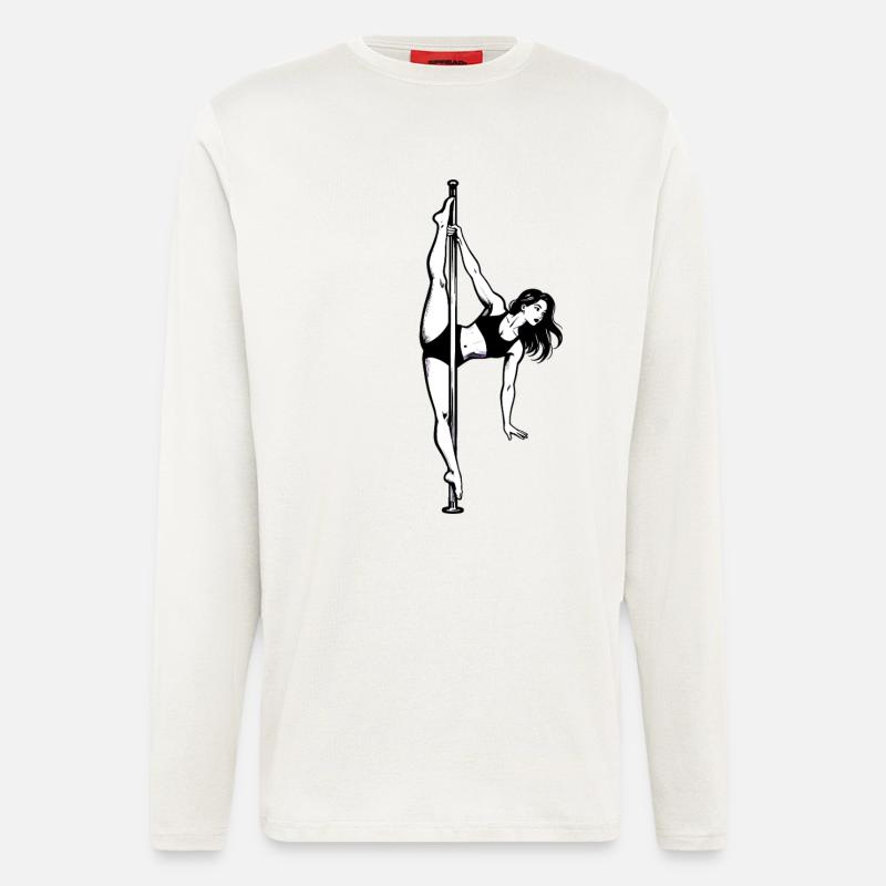 Pole Dance Poledancerin edel akrobatisch Geschenk - Langarmshirt - made by SPREAD  - OFF WHITE