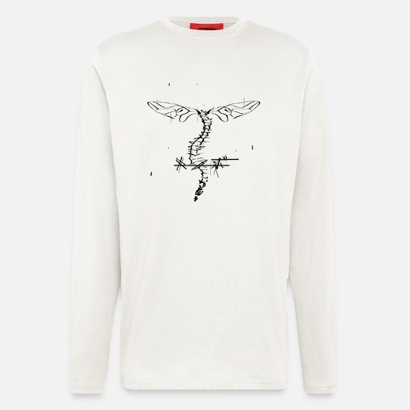 Knochenlibelle - Langarmshirt - made by SPREAD - OFF WHITE