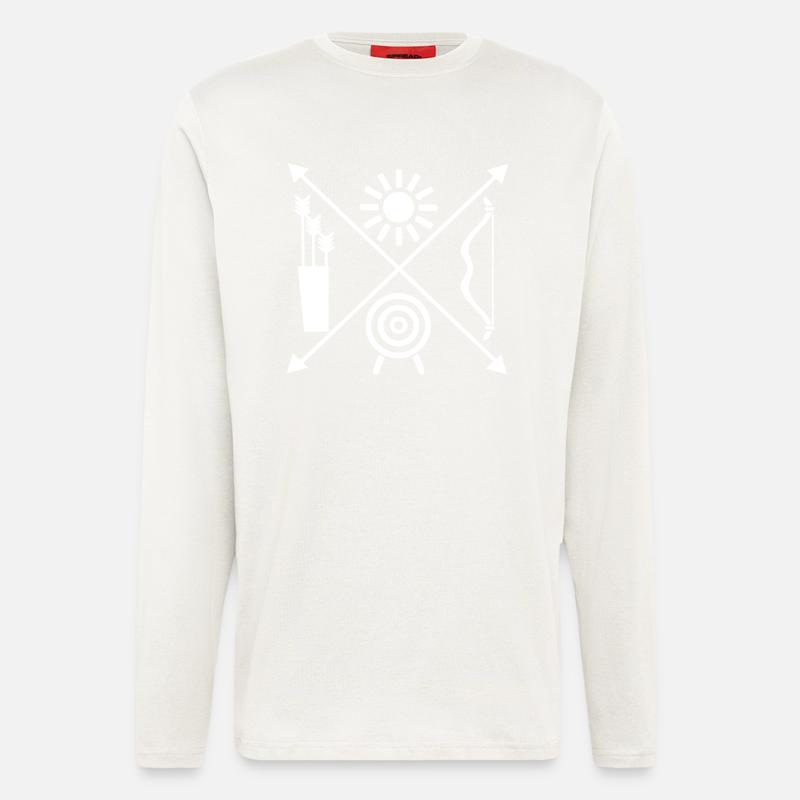 Bogenschießen - Langarmshirt - made by SPREAD  - OFF WHITE