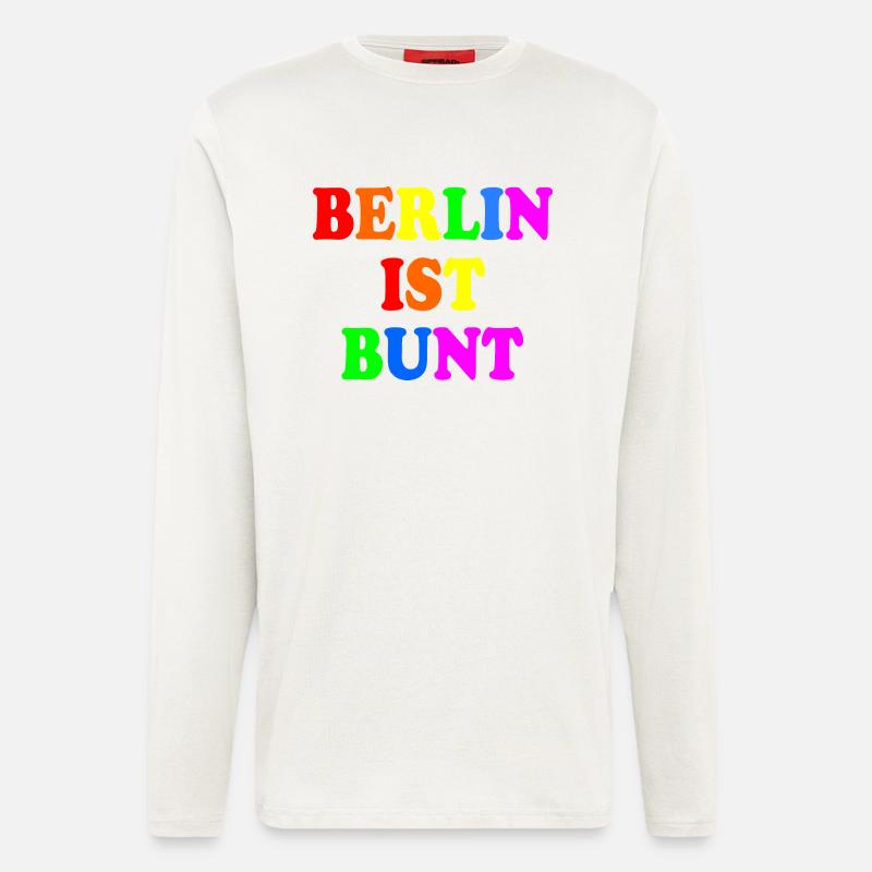 Berlin ist bunt - Langarmshirt - made by SPREAD  - OFF WHITE