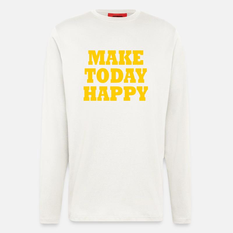 Make today happy - Langarmshirt - made by SPREAD  - OFF WHITE