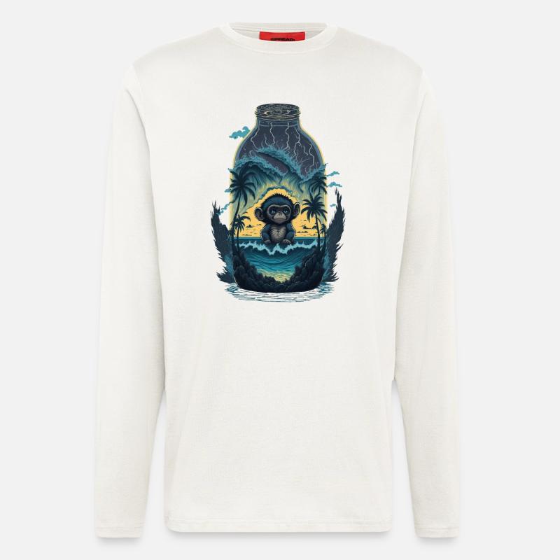 Affe - Langarmshirt - made by SPREAD  - OFF WHITE