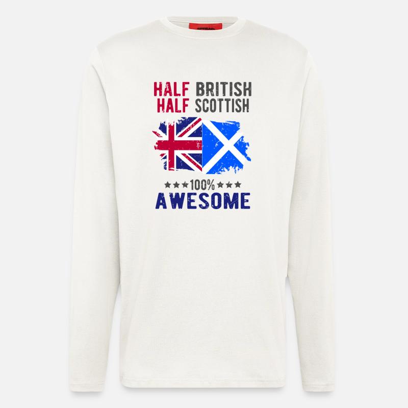 Half British Half Scotsman - Longsleeve - made by SPREAD - OFF WHITE