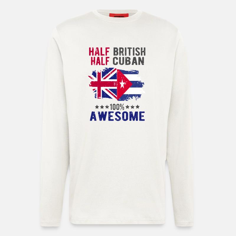 Half British Half Cuban - Longsleeve - made by SPREAD  - OFF WHITE
