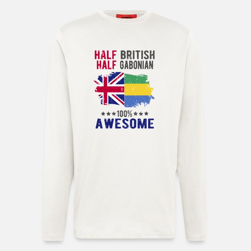 Half British Half Gabonese - Longsleeve - made by SPREAD  - OFF WHITE