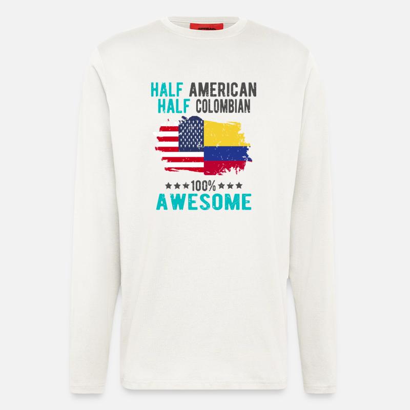 Half American, half Colombian - Longsleeve - made by SPREAD  - OFF WHITE