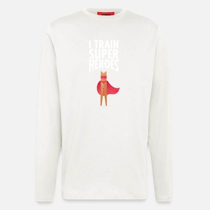 I Train Superheroes - Longsleeve - made by SPREAD  - OFF WHITE