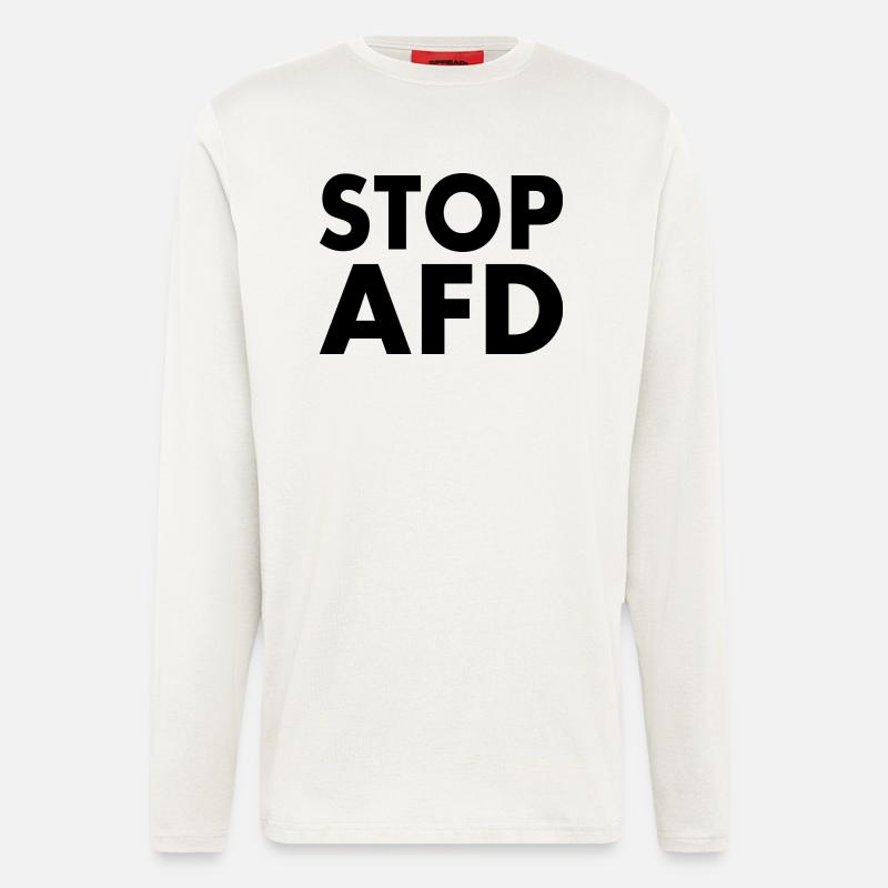 Stop afd - Langarmshirt - made by SPREAD  - OFF WHITE