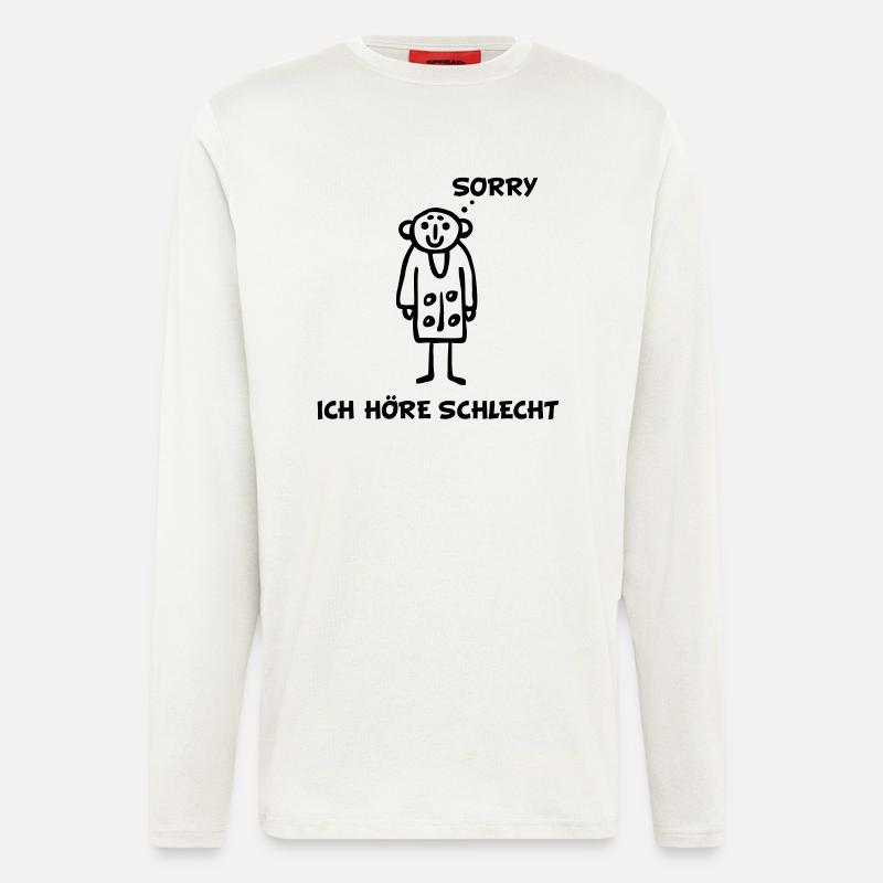 Strichmännchen hört schlecht - Langarmshirt - made by SPREAD  - OFF WHITE