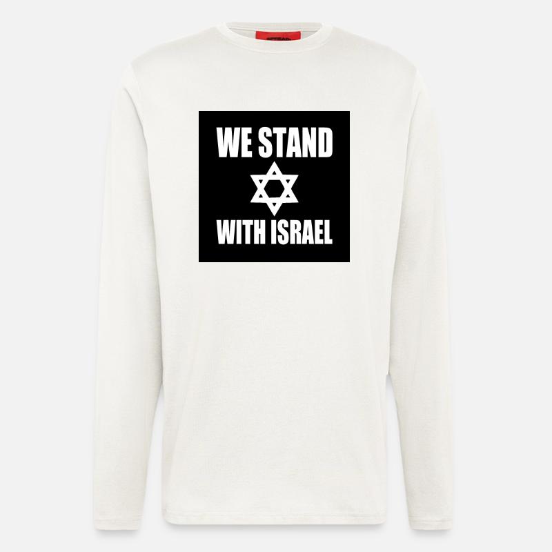 We stand with israel - Langarmshirt - made by SPREAD  - OFF WHITE