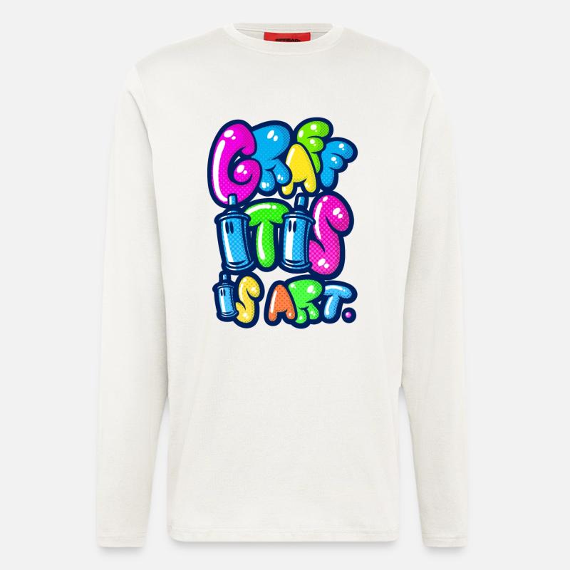 Graffitis Kunst multi - Langarmshirt - made by SPREAD  - OFF WHITE