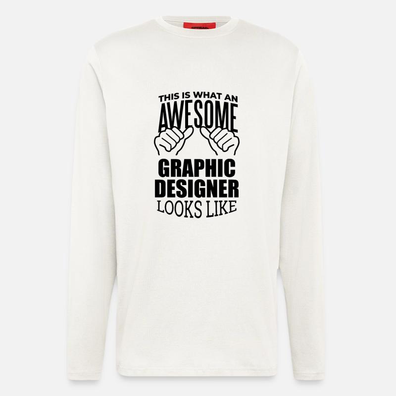 Grafiker - Langarmshirt - made by SPREAD  - OFF WHITE