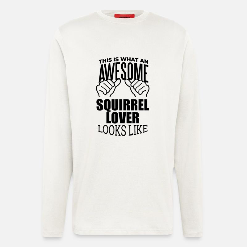 Eichhörnchen - Langarmshirt - made by SPREAD  - OFF WHITE