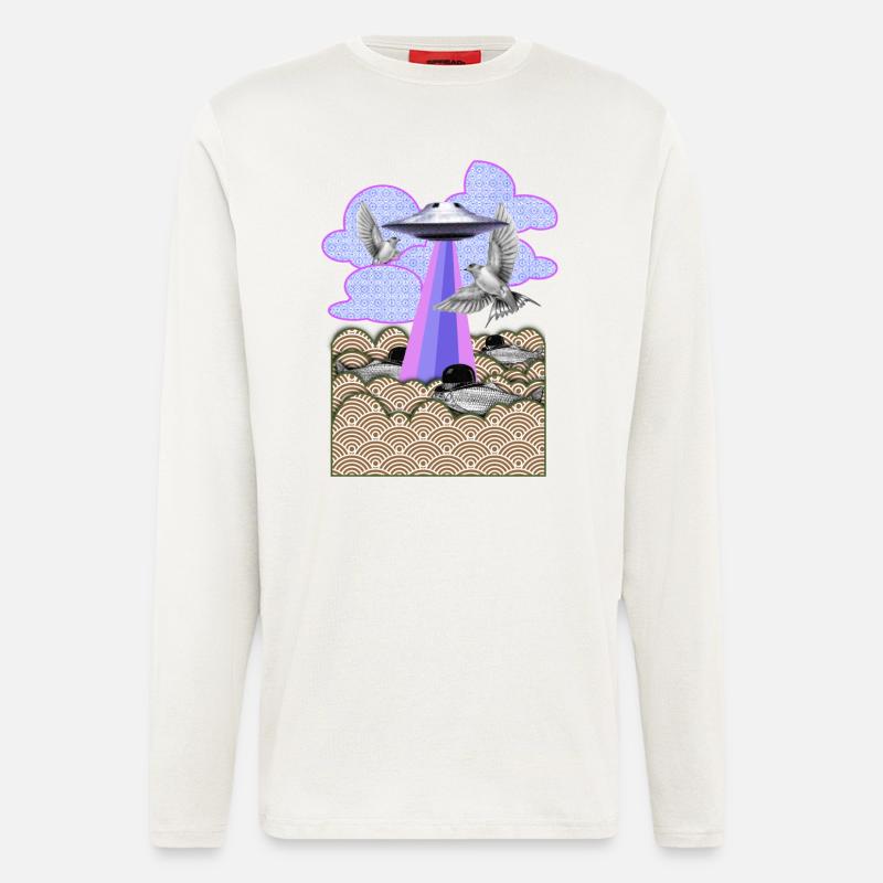 Flamingo - Langarmshirt - made by SPREAD  - OFF WHITE