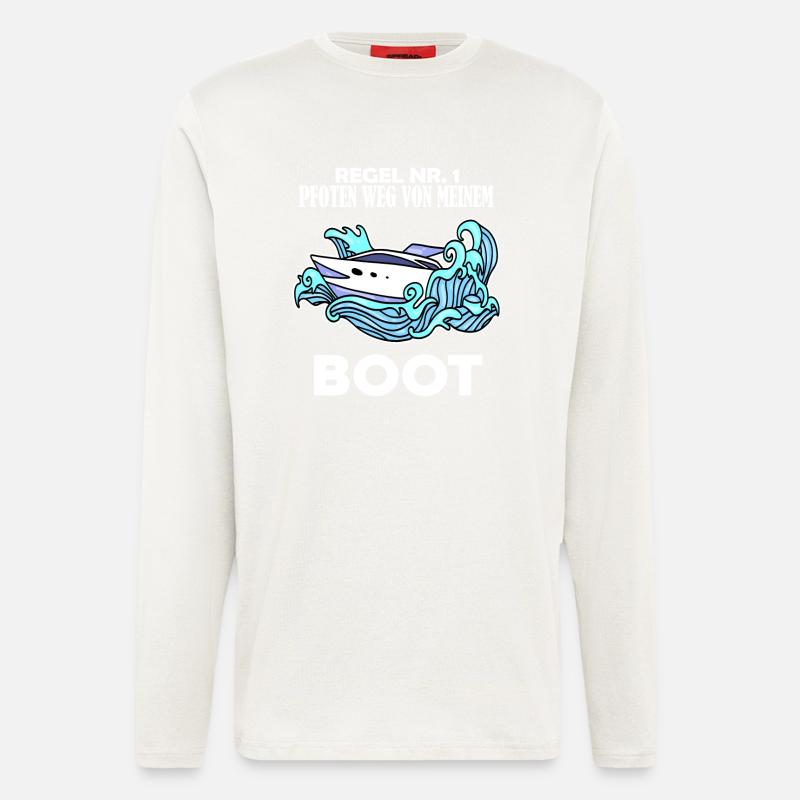 Boote Motorboot - Langarmshirt - made by SPREAD  - OFF WHITE