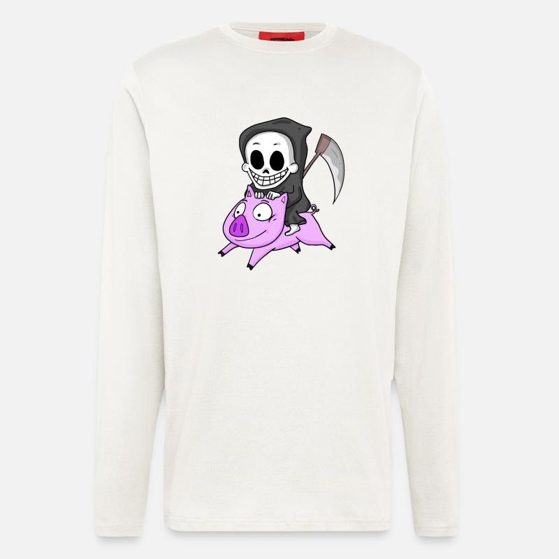 Sensenmann Schwein - Langarmshirt - made by SPREAD  - OFF WHITE