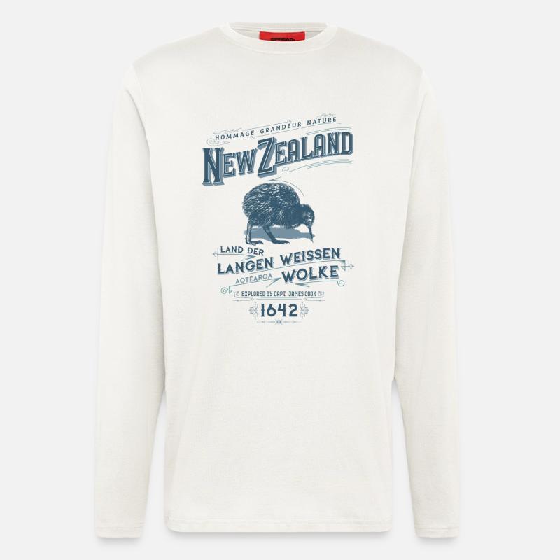 Aotearoa - Neuseeland - Langarmshirt - made by SPREAD  - OFF WHITE