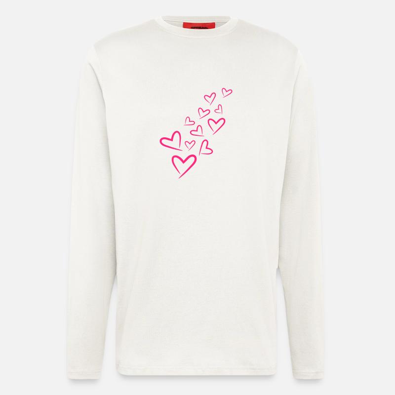 Hearts heart pattern - Longsleeve - made by SPREAD  - OFF WHITE