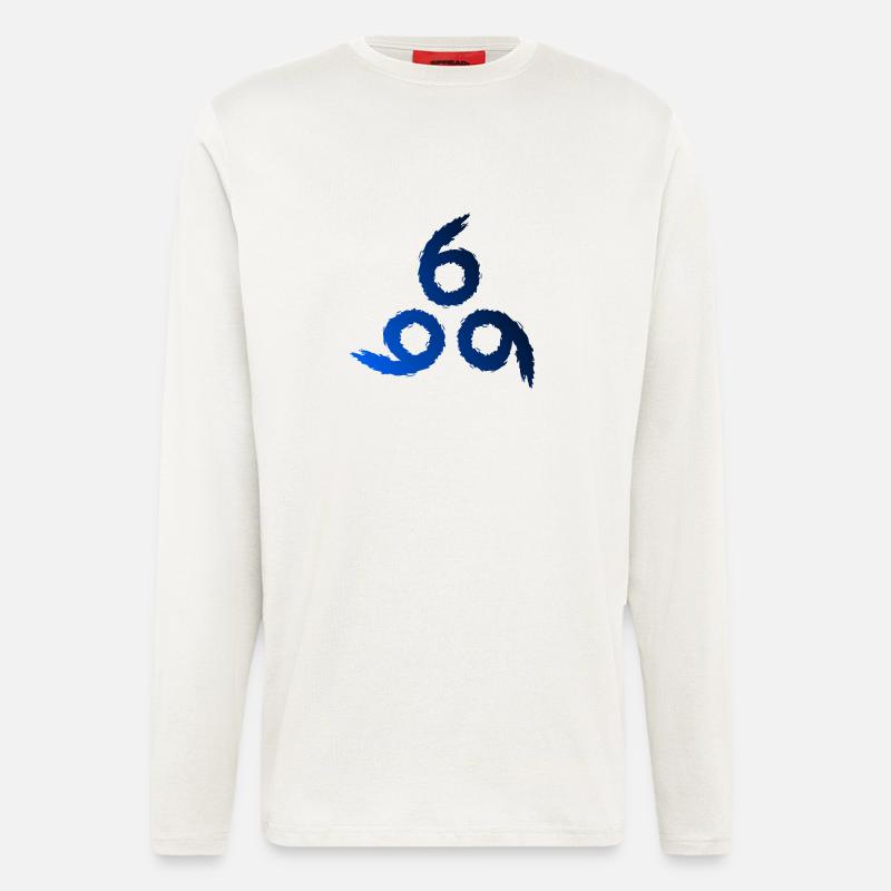 666 Satan symbol - devil - evil - Longsleeve - made by SPREAD  - OFF WHITE