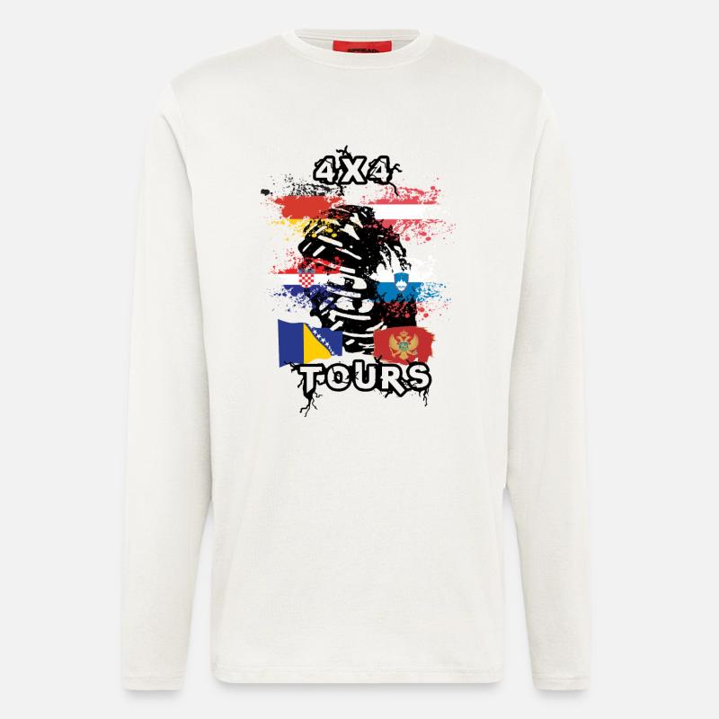 Offroad Länder Tour - Langarmshirt - made by SPREAD  - OFF WHITE