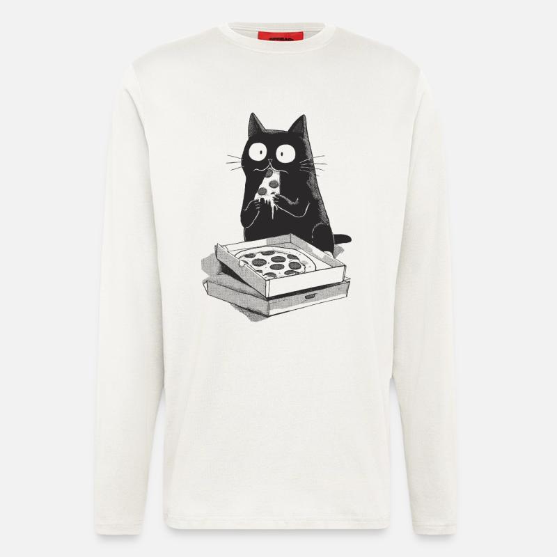 Pizza Cat - Longsleeve - made by SPREAD  - OFF WHITE