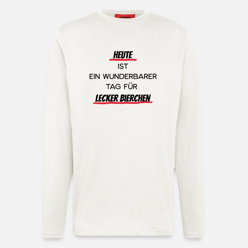 Heute lecker Bierchen - Langarmshirt - made by SPREAD  - OFF WHITE