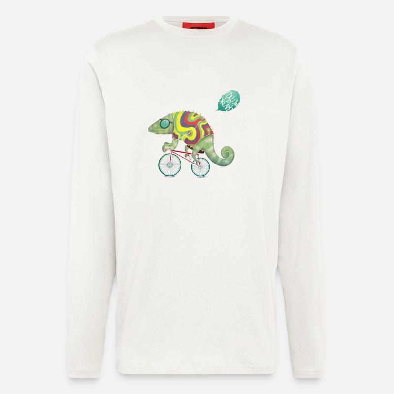 schnelle Eidechse - Langarmshirt - made by SPREAD  - OFF WHITE