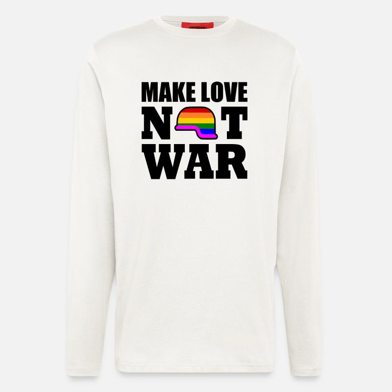 Make love not war - Langarmshirt - made by SPREAD  - OFF WHITE